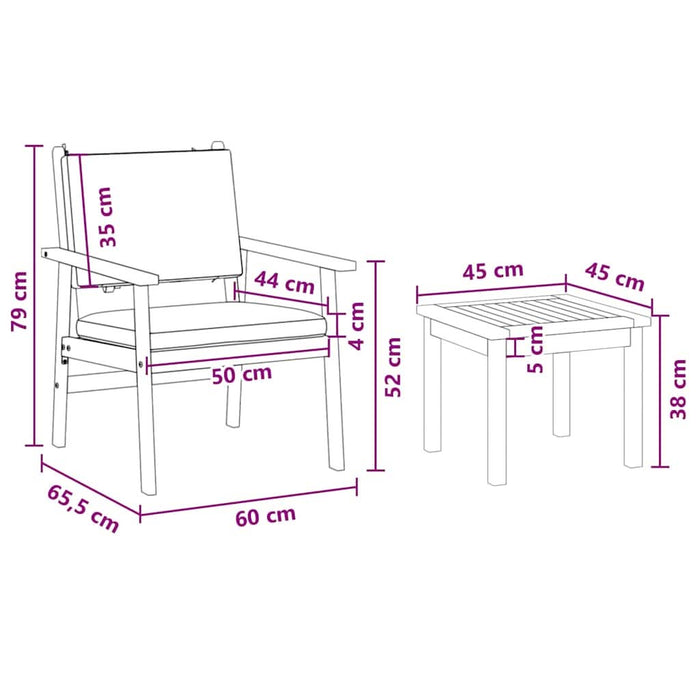 Set de canapele pentru grădină 6 pcs Maro 45 x 45 x 38cm - WALTI WALTI