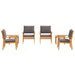 Set de canapele pentru grădină 6 pcs Maro 45 x 45 x 38cm - WALTI WALTI
