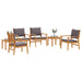 Set de canapele pentru grădină 6 pcs Maro 45 x 45 x 38cm - WALTI WALTI