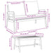 Set bistro cu pernă 3 pcs Maro Lemn Solid de Acacia - WALTI WALTI