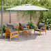 Set bistro cu pernă 5 pcs Maro Lemn Solid de Acacia - WALTI WALTI