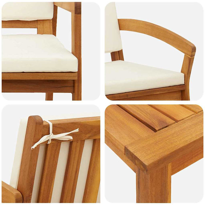 Set bistro 5 pcs Maro 45 x 45 x 38cm Lemn masiv de acacia - WALTI WALTI