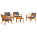 Set bistro 5 pcs Maro 45 x 45 x 38cm Lemn masiv de acacia - WALTI WALTI