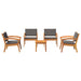 Set bistro 5 pcs Maro 45 x 45 x 38cm Lemn masiv de acacia - WALTI WALTI
