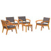 Set bistro 5 pcs Maro 45 x 45 x 38cm Lemn masiv de acacia - WALTI WALTI