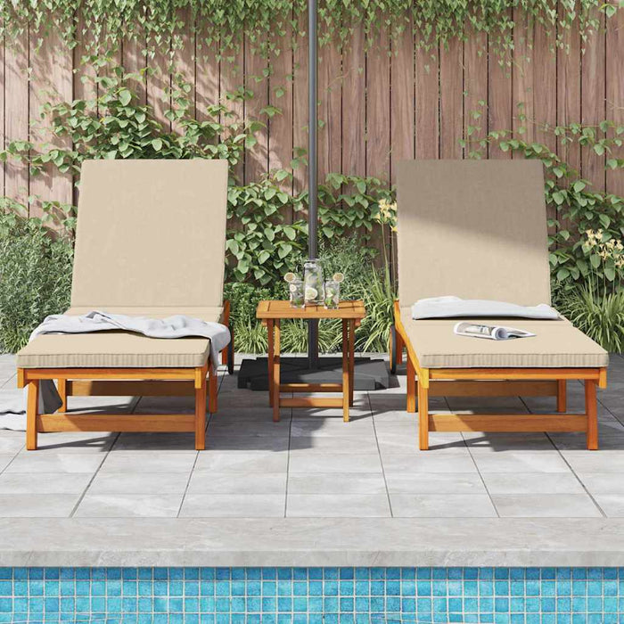 Șezlong 2-persoană 2 pcs Maro Lemn Solid de Acacia - WALTI WALTI