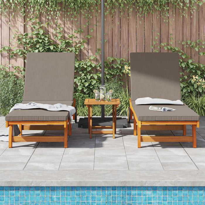Șezlong 2 pcs Maro 63 x 199 x 85cm Lemn masiv de acacia - WALTI WALTI