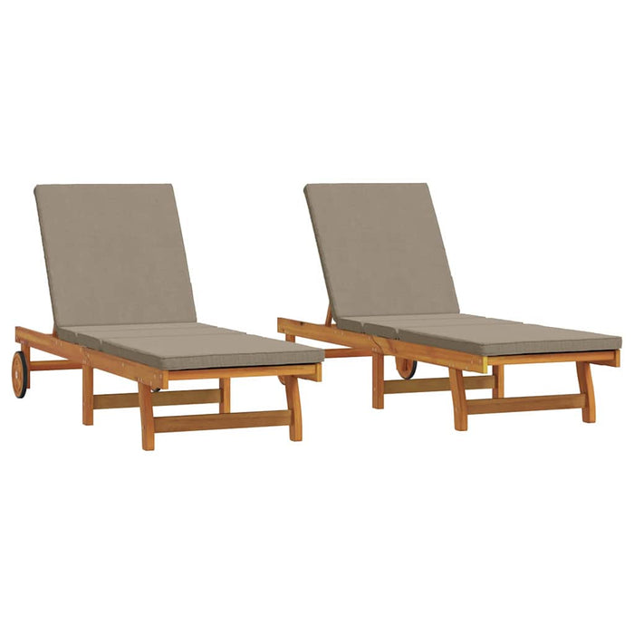 Șezlong 2 pcs Maro 63 x 199 x 85cm Lemn masiv de acacia - WALTI WALTI