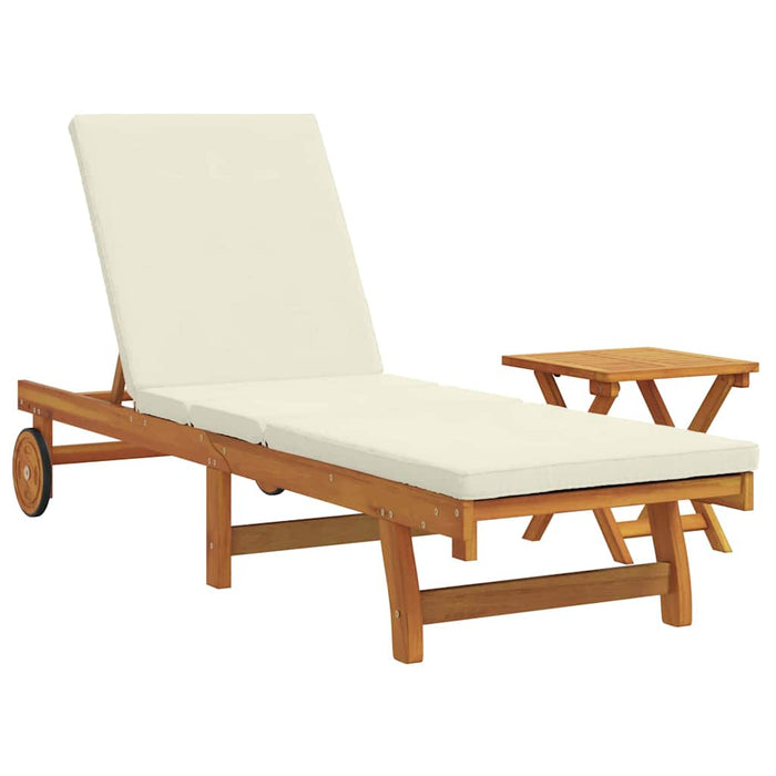 Șezlong 1-persoană 2 pcs Maro Lemn Solid de Acacia - WALTI WALTI