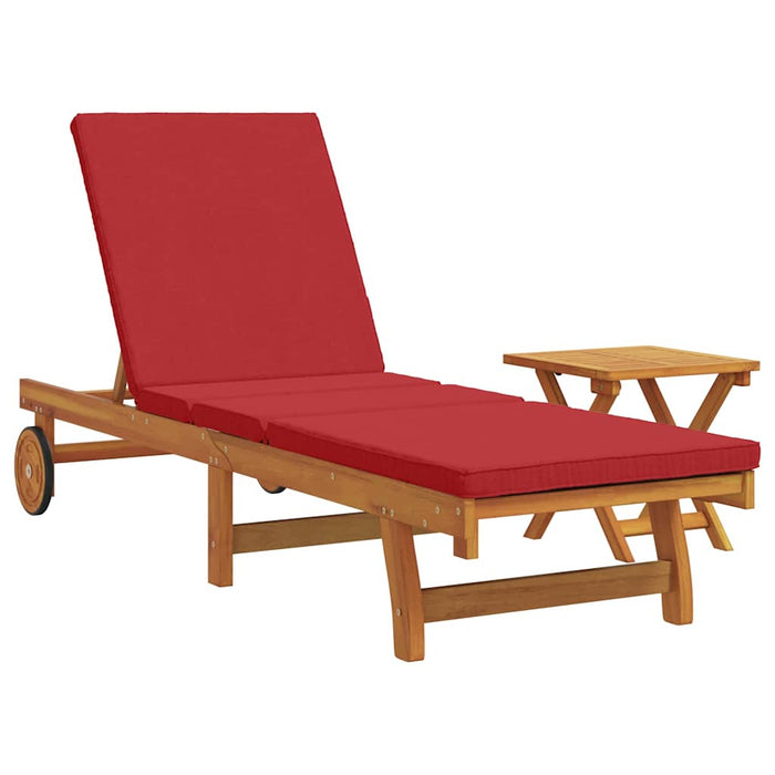 Șezlong 1-persoană 2 pcs Maro Lemn Solid de Acacia - WALTI WALTI