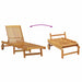 Șezlong 1-persoană 2 pcs Maro Lemn Solid de Acacia - WALTI WALTI
