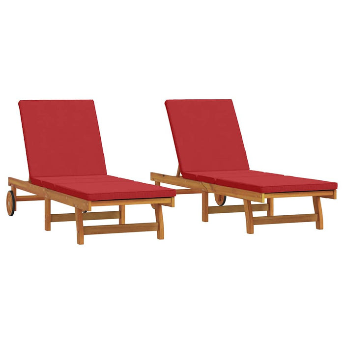 Șezlong 2-persoană 3 pcs Maro Lemn Solid de Acacia - WALTI WALTI