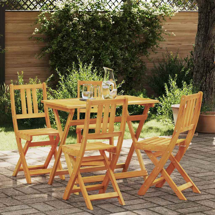 Set Bistro de Grădină 5 pcs Maro Lemn Solid de Acacia WALTI