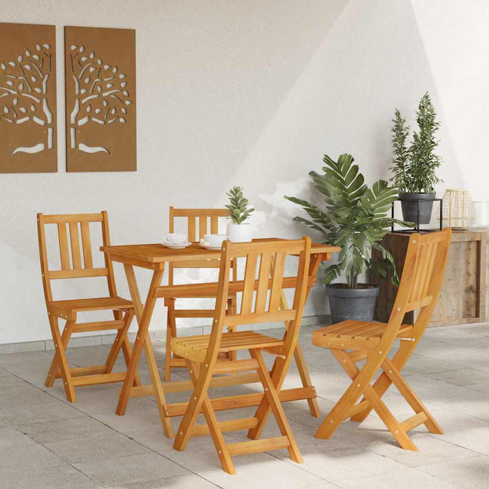 Set Bistro de Grădină 5 pcs Maro Lemn Solid de Acacia WALTI
