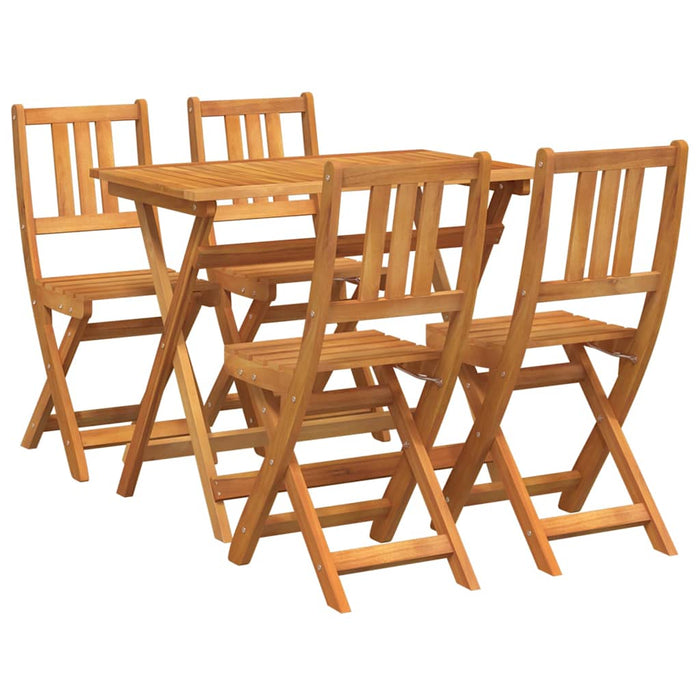 Set Bistro de Grădină 5 pcs Maro Lemn Solid de Acacia WALTI