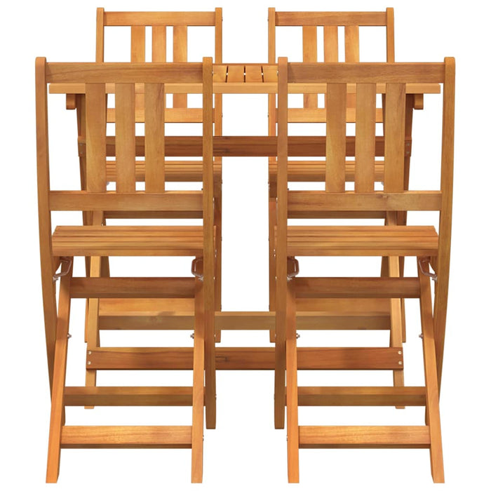 Set Bistro de Grădină 5 pcs Maro Lemn Solid de Acacia WALTI