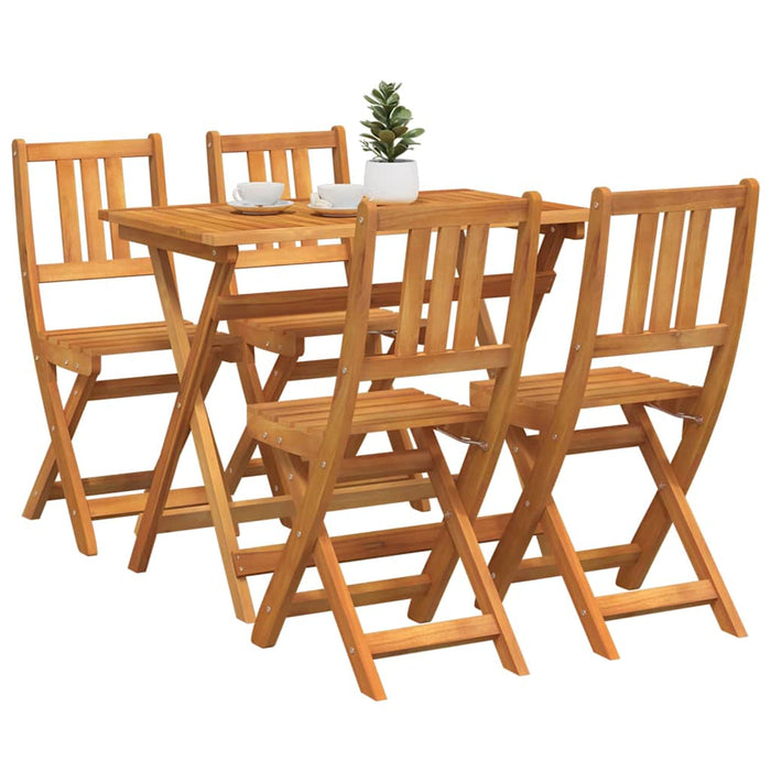 Set Bistro de Grădină 5 pcs Maro Lemn Solid de Acacia WALTI