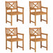 Set de 4 scaune 56x55.5x90 cm din lemn de acacia - WALTI WALTI