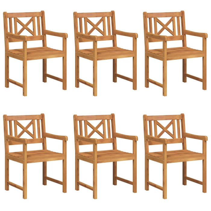 Set de 6 scaune de grădină , dimensiuni 56x55.5x90 cm, din lemn solid de acacia - WALTI WALTI