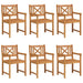 Set de 6 scaune de grădină , dimensiuni 56x55.5x90 cm, din lemn solid de acacia - WALTI WALTI