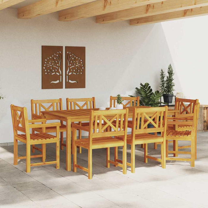 Scaune de grădină , 8 buc, 56x55.5x90 cm, din lemn masiv de acacia - WALTI WALTI
