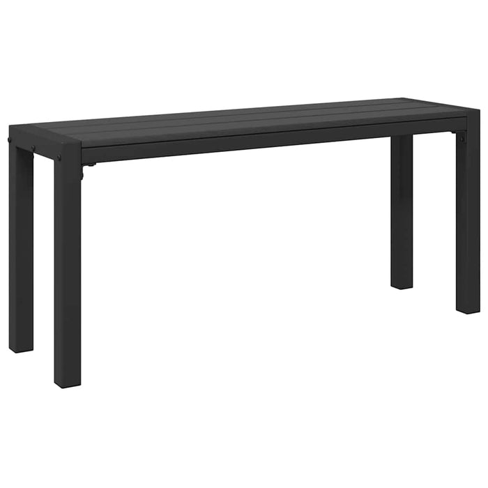 Bancă de grădină Negru 100 x 28 x 45cm Oțel - WALTI WALTI