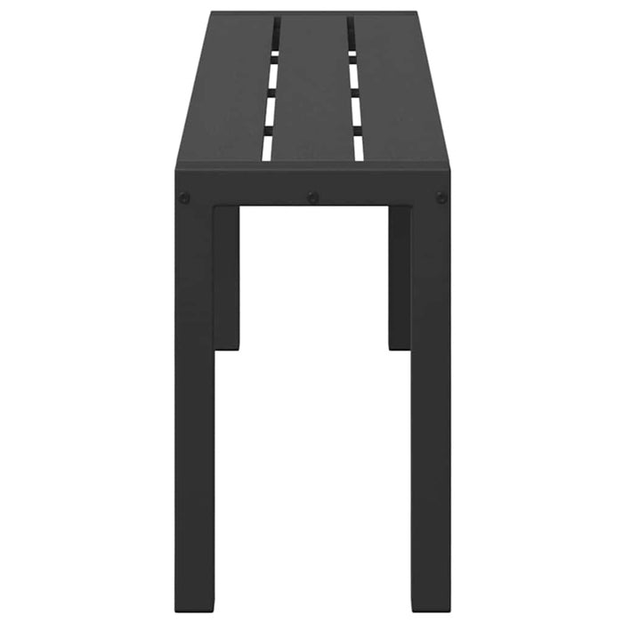 Bancă de grădină Negru 100 x 28 x 45cm Oțel - WALTI WALTI