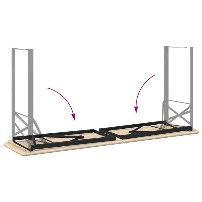 Picior de masă pentru bere 2 pcs Negru 39 x 3 x 75 cm - WALTI WALTI