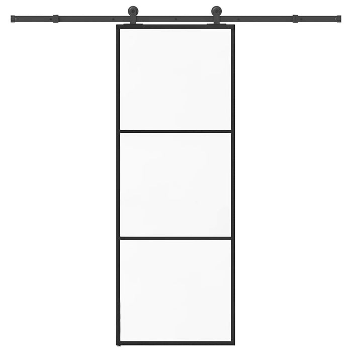Ușă glisantă cu set feronerie, 76x205 cm, sticlă ESG/aluminiu - WALTI WALTI