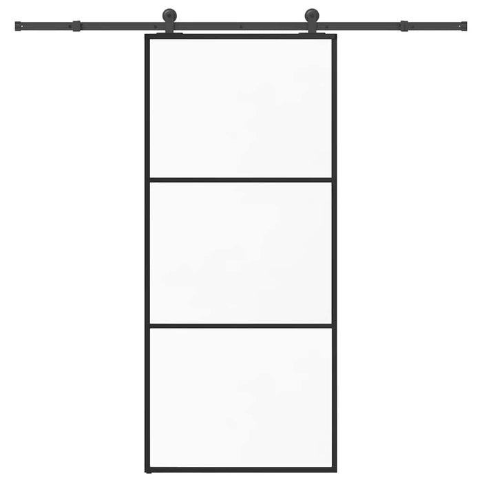 Ușă glisantă cu set feronerie, 90x205 cm, sticlă ESG/aluminiu - WALTI WALTI