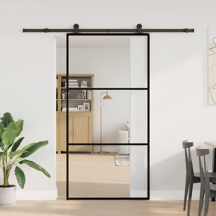 Ușă glisantă cu set feronerie 102x205 cm ESG sticlă și aluminiu - WALTI WALTI