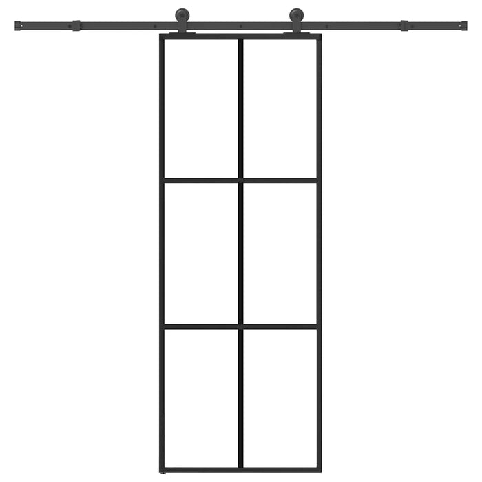 Ușă glisantă cu set feronerie, 76x205 cm, sticlă ESG/aluminiu - WALTI WALTI