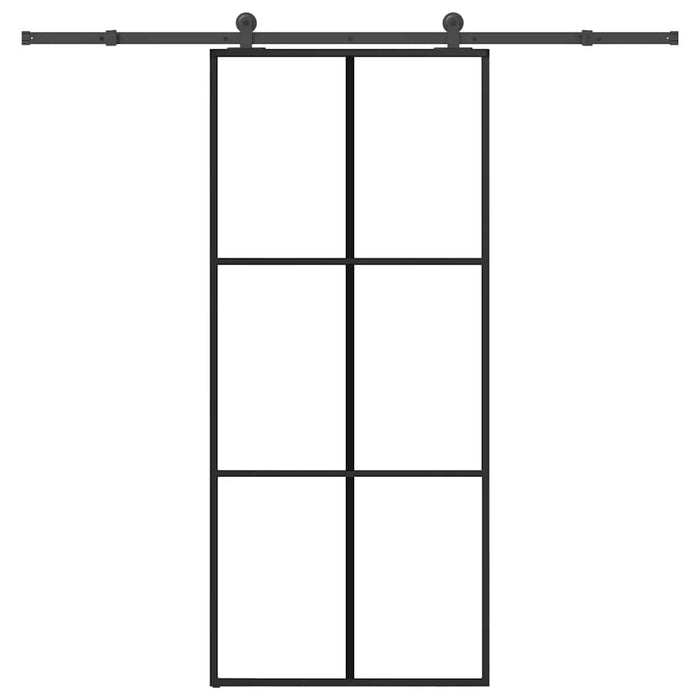 Ușă glisantă cu set feronerie, 90x205 cm, sticlă ESG/aluminiu - WALTI WALTI