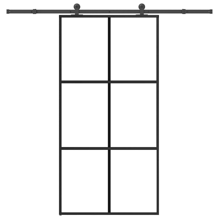 Ușă glisantă cu set feronerie 102x205 cm ESG sticlă și aluminiu - WALTI WALTI