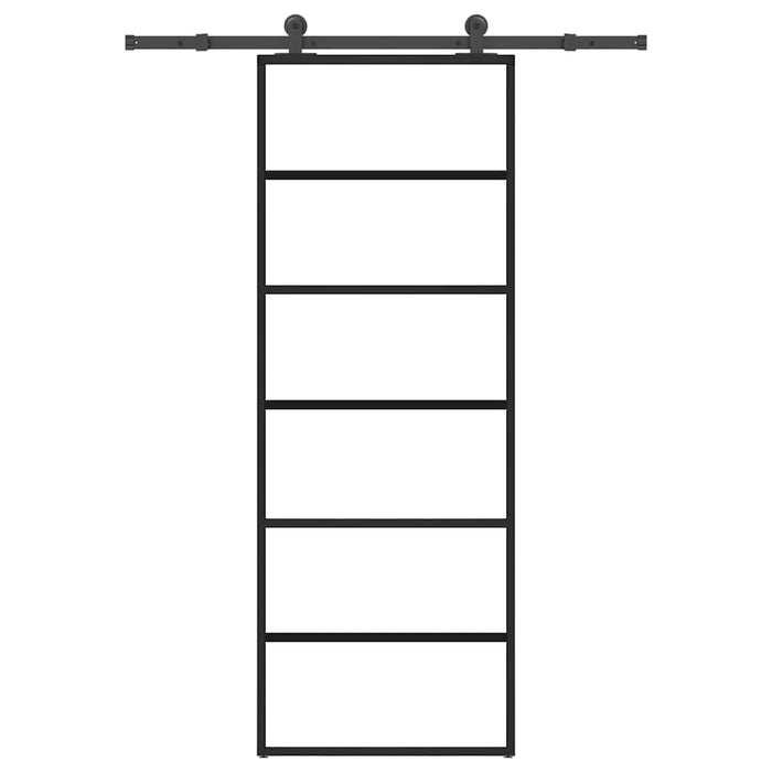 Ușă glisantă cu set feronerie, 76x205 cm, sticlă ESG/aluminiu - WALTI WALTI
