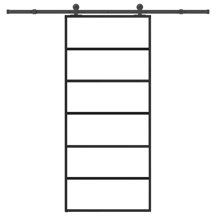 Ușă glisantă cu set feronerie, 90x205 cm, sticlă ESG/aluminiu - WALTI WALTI