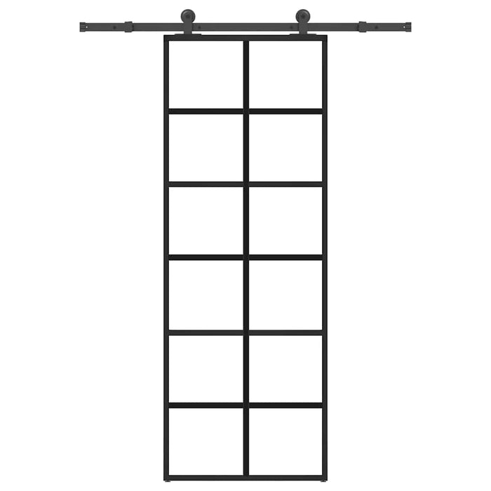 Ușă glisantă cu set feronerie, 76x205 cm, sticlă ESG/aluminiu - WALTI WALTI