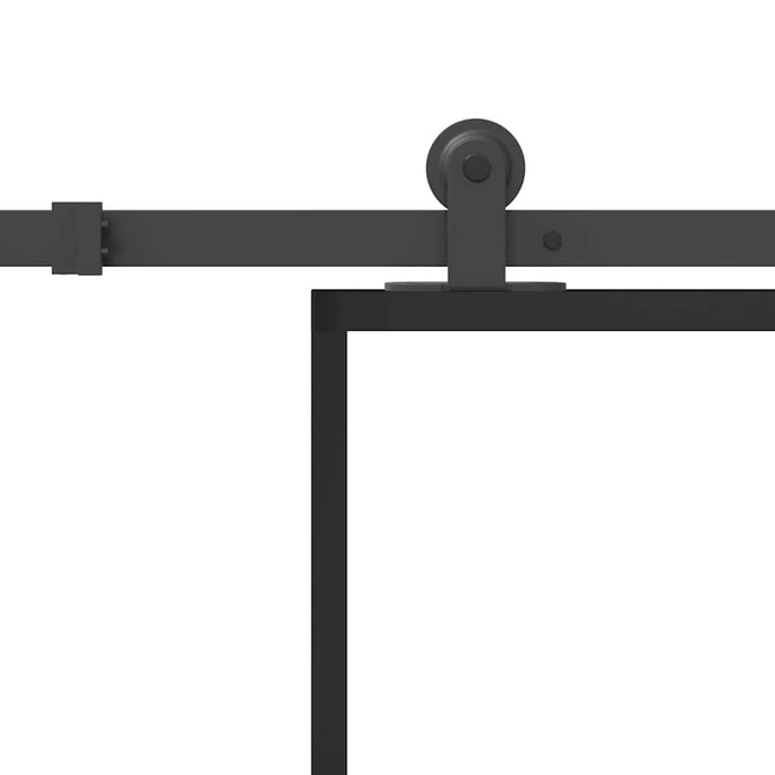 Ușă glisantă cu set feronerie, 90x205 cm, sticlă ESG/aluminiu - WALTI WALTI