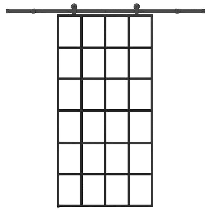 Ușă glisantă cu set feronerie 102x205 cm ESG sticlă și aluminiu - WALTI WALTI