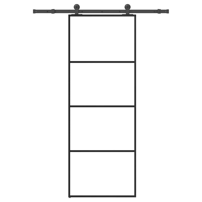 Ușă glisantă cu set feronerie, 76x205 cm, sticlă ESG/aluminiu - WALTI WALTI