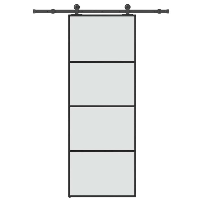 Ușă glisantă cu set feronerie, 76x205 cm, sticlă ESG/aluminiu - WALTI WALTI