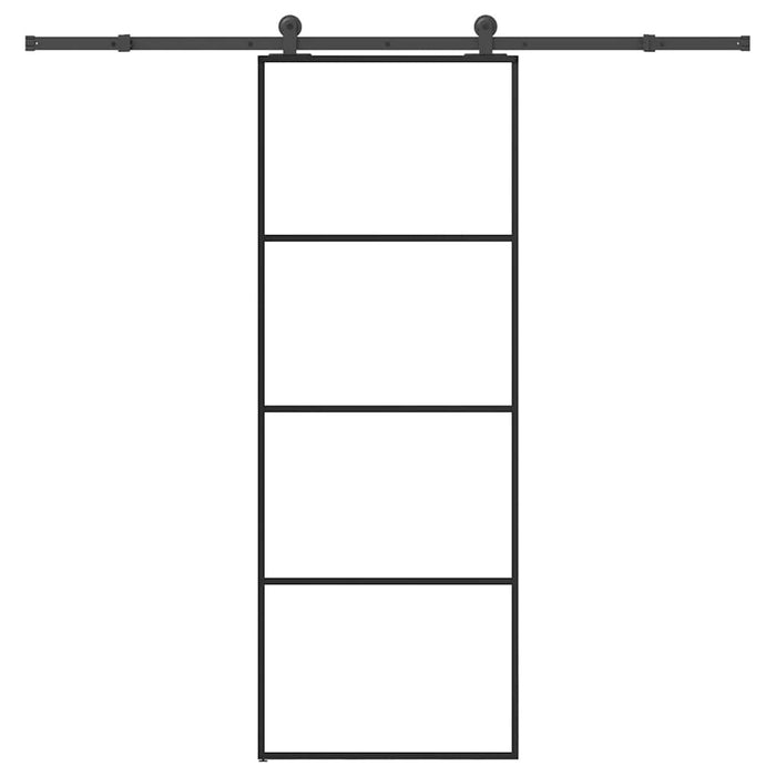 Ușă glisantă cu set feronerie, 76x205 cm, sticlă ESG/aluminiu - WALTI WALTI