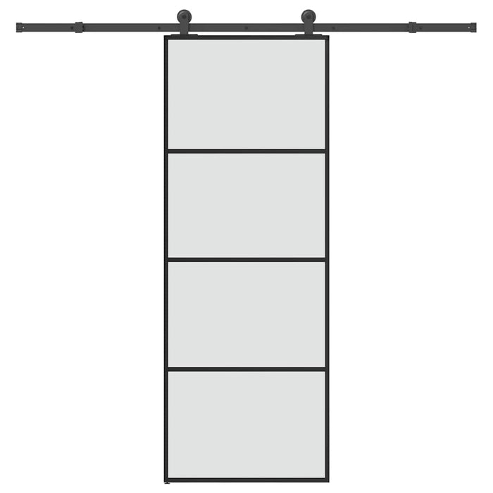 Ușă glisantă cu set feronerie, 76x205 cm, sticlă ESG/aluminiu - WALTI WALTI