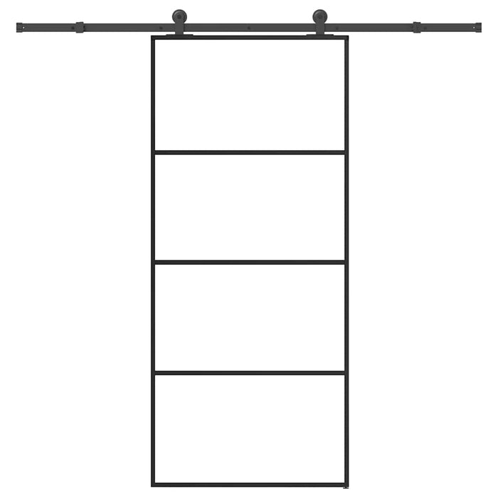 Ușă glisantă cu set feronerie, 90x205 cm, sticlă ESG/aluminiu - WALTI WALTI