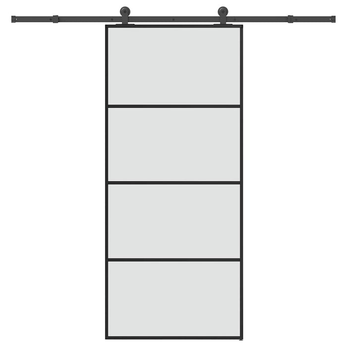 Ușă glisantă cu set feronerie, 90x205 cm, sticlă ESG/aluminiu - WALTI WALTI