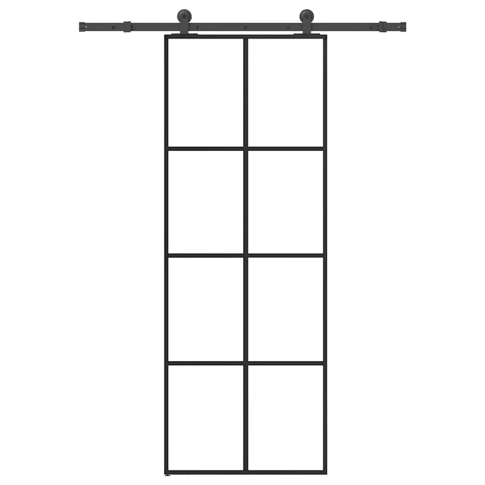 Ușă glisantă cu set feronerie, 76x205 cm, sticlă ESG/aluminiu - WALTI WALTI