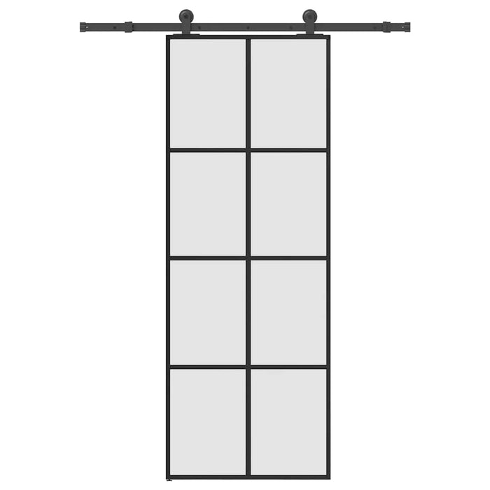 Ușă glisantă cu set feronerie, 76x205 cm, sticlă ESG/aluminiu - WALTI WALTI