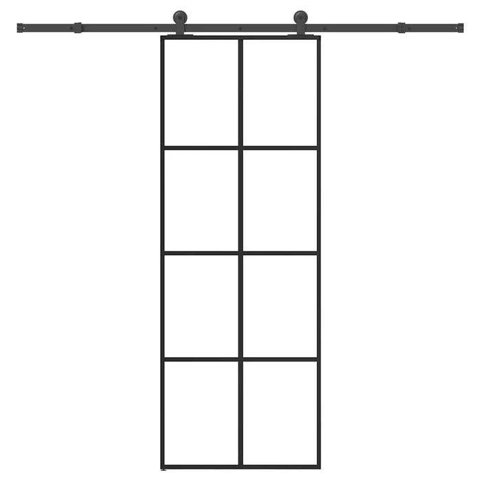 Ușă glisantă cu set feronerie, 76x205 cm, sticlă ESG/aluminiu - WALTI WALTI
