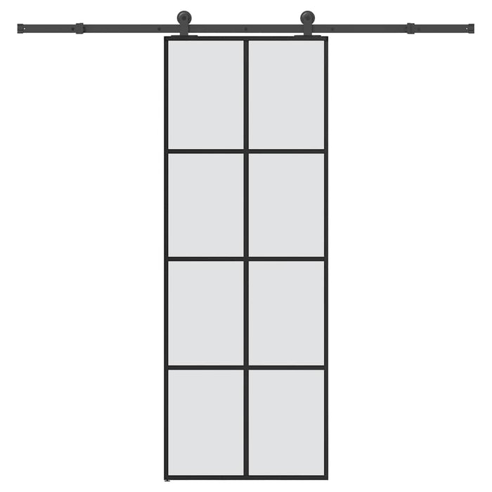 Ușă glisantă cu set feronerie, 76x205 cm, sticlă ESG/aluminiu - WALTI WALTI