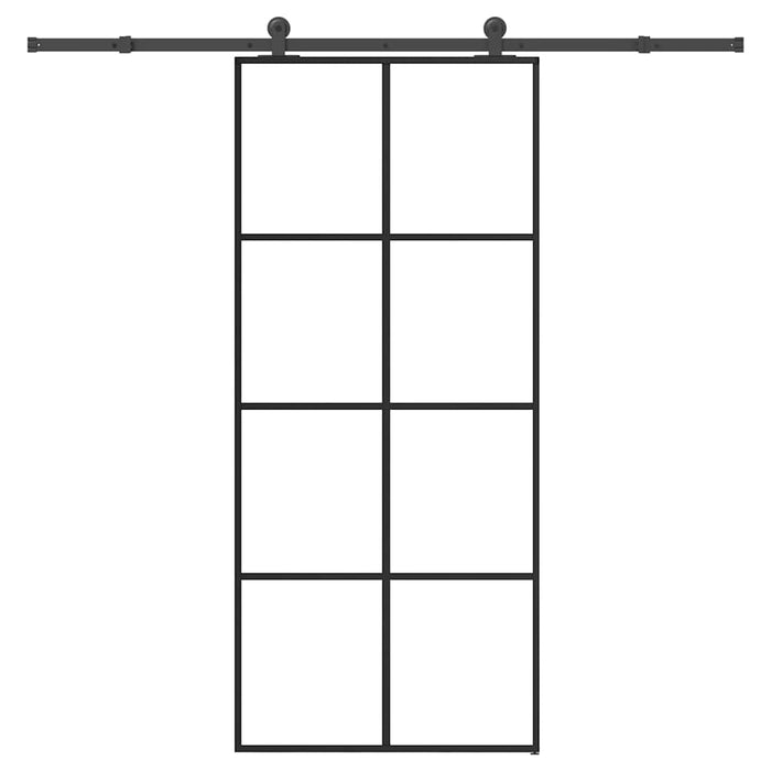 Ușă glisantă cu set feronerie, 90x205 cm, sticlă ESG/aluminiu - WALTI WALTI